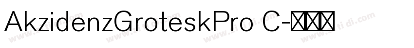 AkzidenzGroteskPro C字体转换